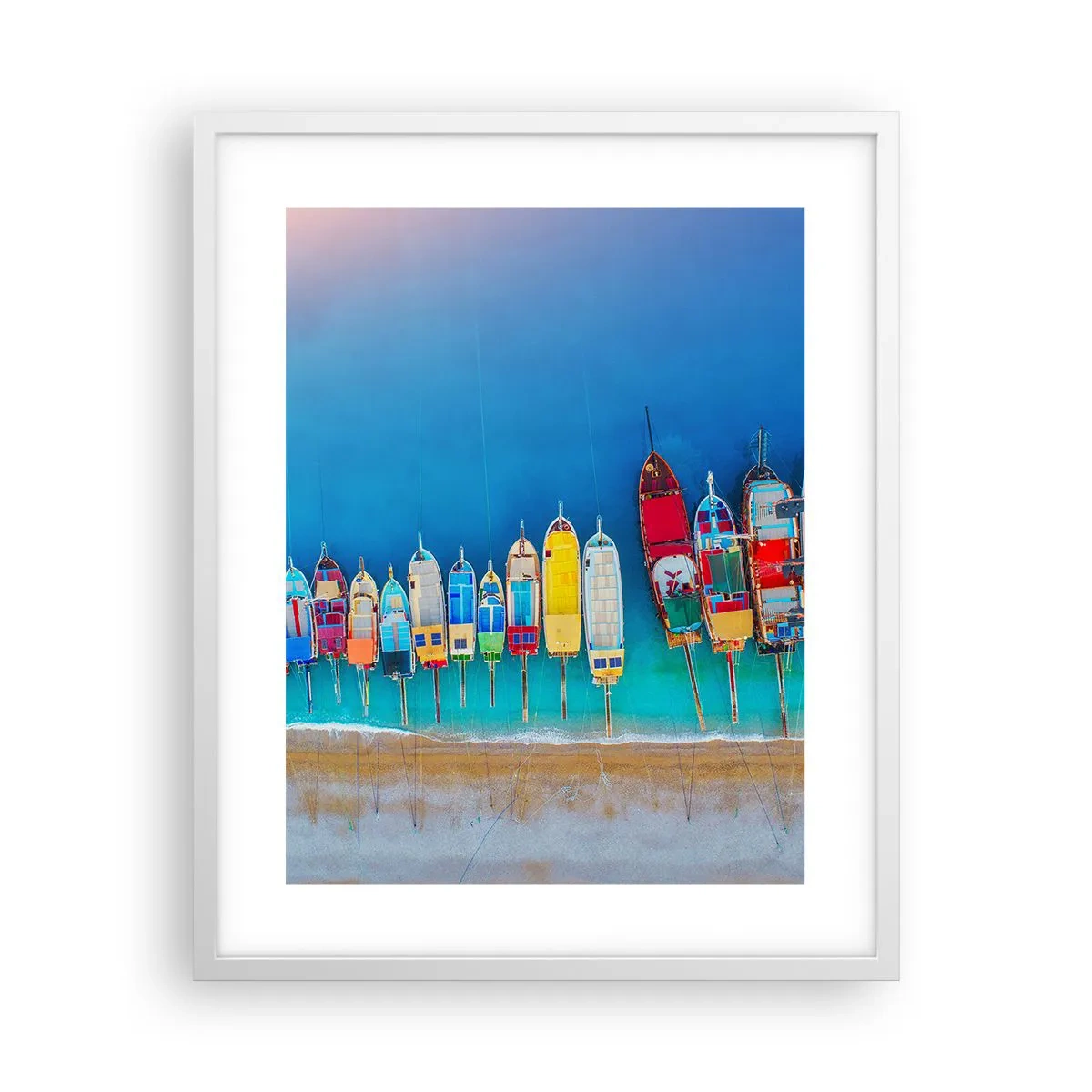 Plakát v bílém rámu - Z ptačí perspektivy - 40x50 cm