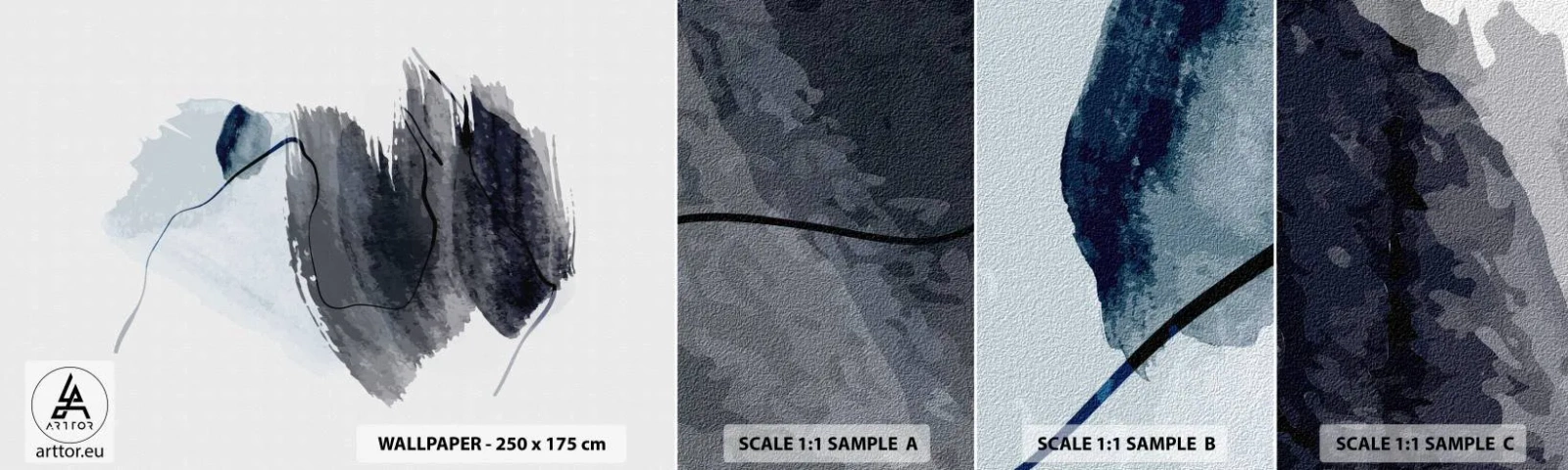 Vzor Fototapety Samolepicí Deluxe Sticker - Intenzita a pohyb - Abstrakce, Kus, Malování - 100x30 cm