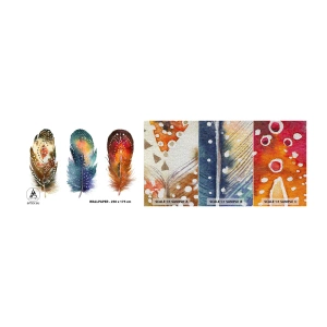 Vzor Fototapety Premium Canvas - Rituály, obřady, tajemství - Ptačí pírko, Pták, Abstrakce - 100x30 cm