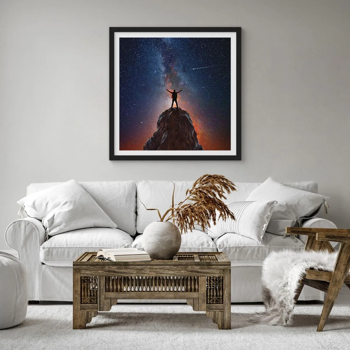 Plakát v černém rámu - Síla je se mnou! - 60x60 cm