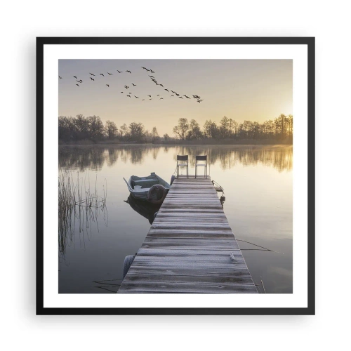 Plakát v černém rámu - Časem se vrátím - 60x60 cm