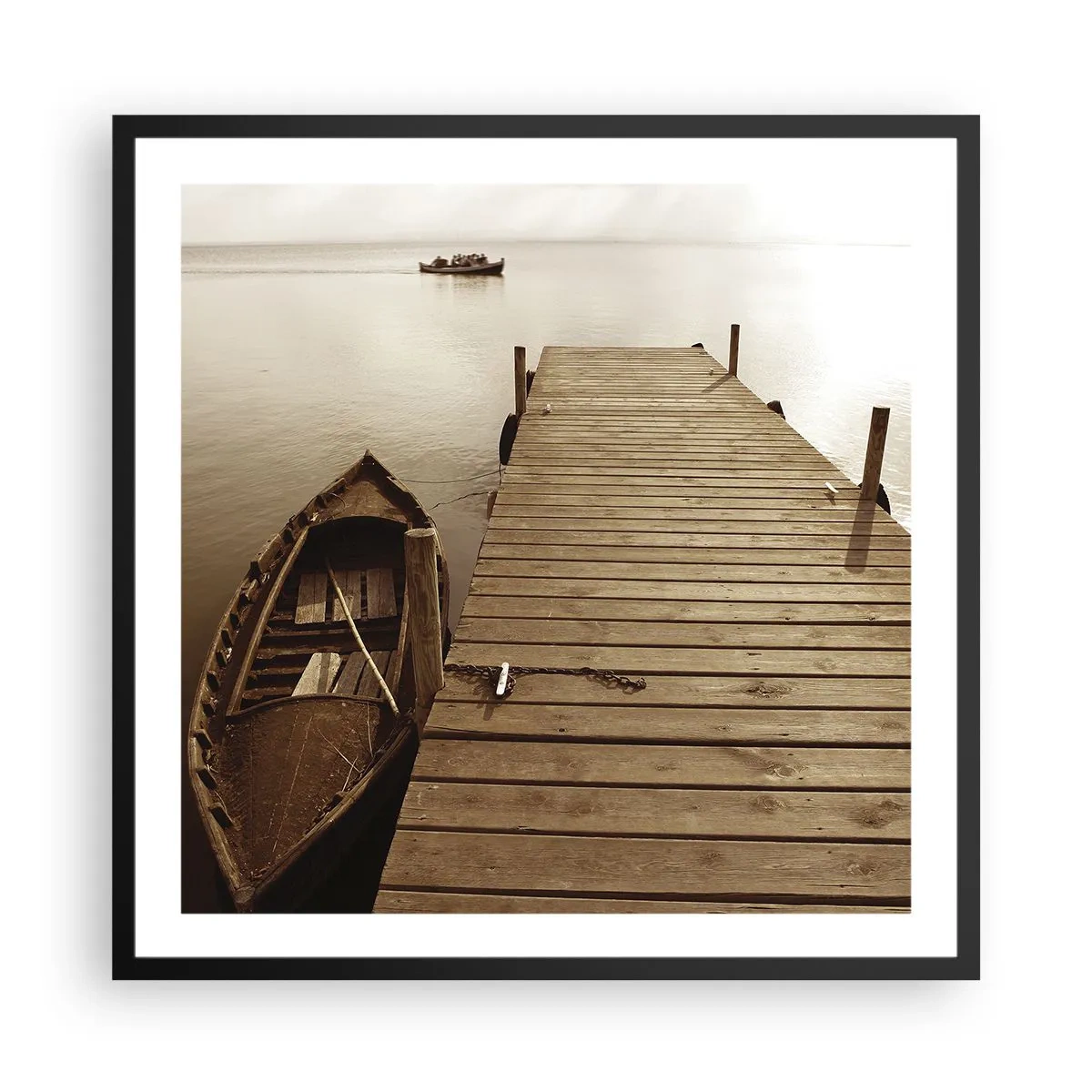 Plakát v černém rámu - Velký klid - 60x60 cm