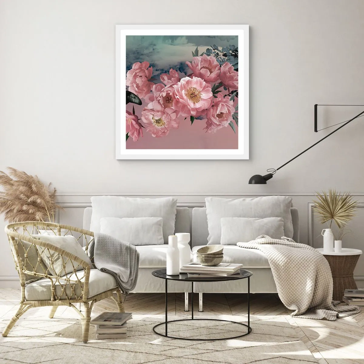 Plakát v bílém rámu - Vrchol romantismu - 40x40 cm