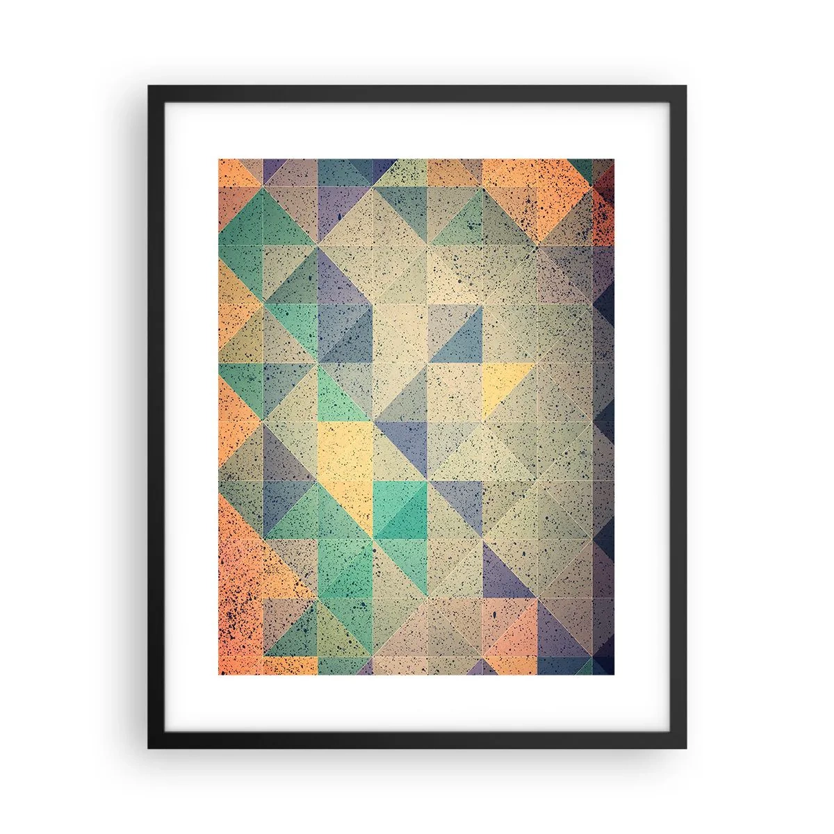 Plakát v černém rámu - Republika trojúhelníků - 40x50 cm