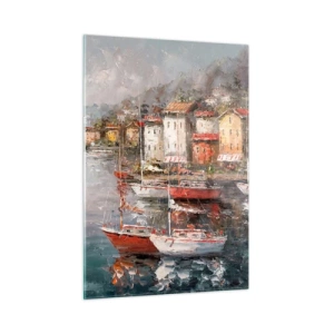 Obraz na skle - Romantický přístav - 50x70 cm