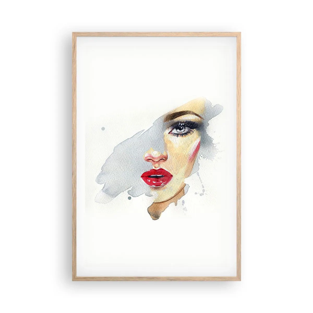 Plakát v rámu světlý dub - Odraz v kapce vody - 61x91 cm