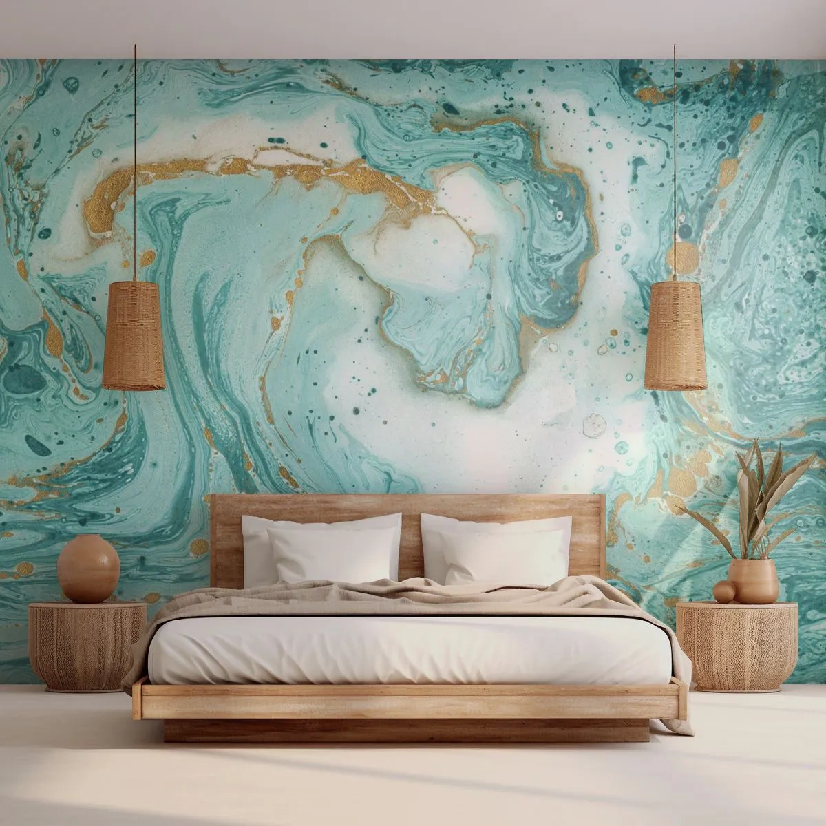 Fototapeta Premium Canvas - Pod velkou vlnou z epochy Edo - Abstrakce, Kus, Grafika - 250x175 cm