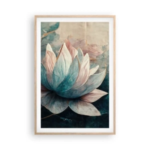 Plakát v rámu světlý dub - Hvězdy a jezero - 61x91 cm