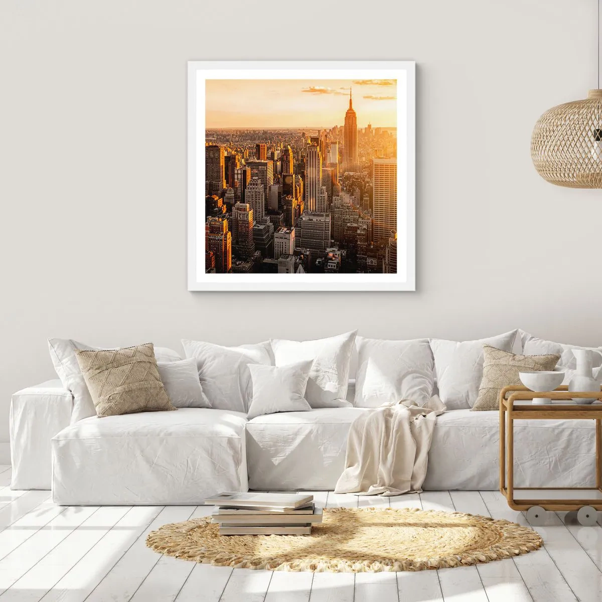 Plakát v bílém rámu - Růst na slunci - 50x50 cm