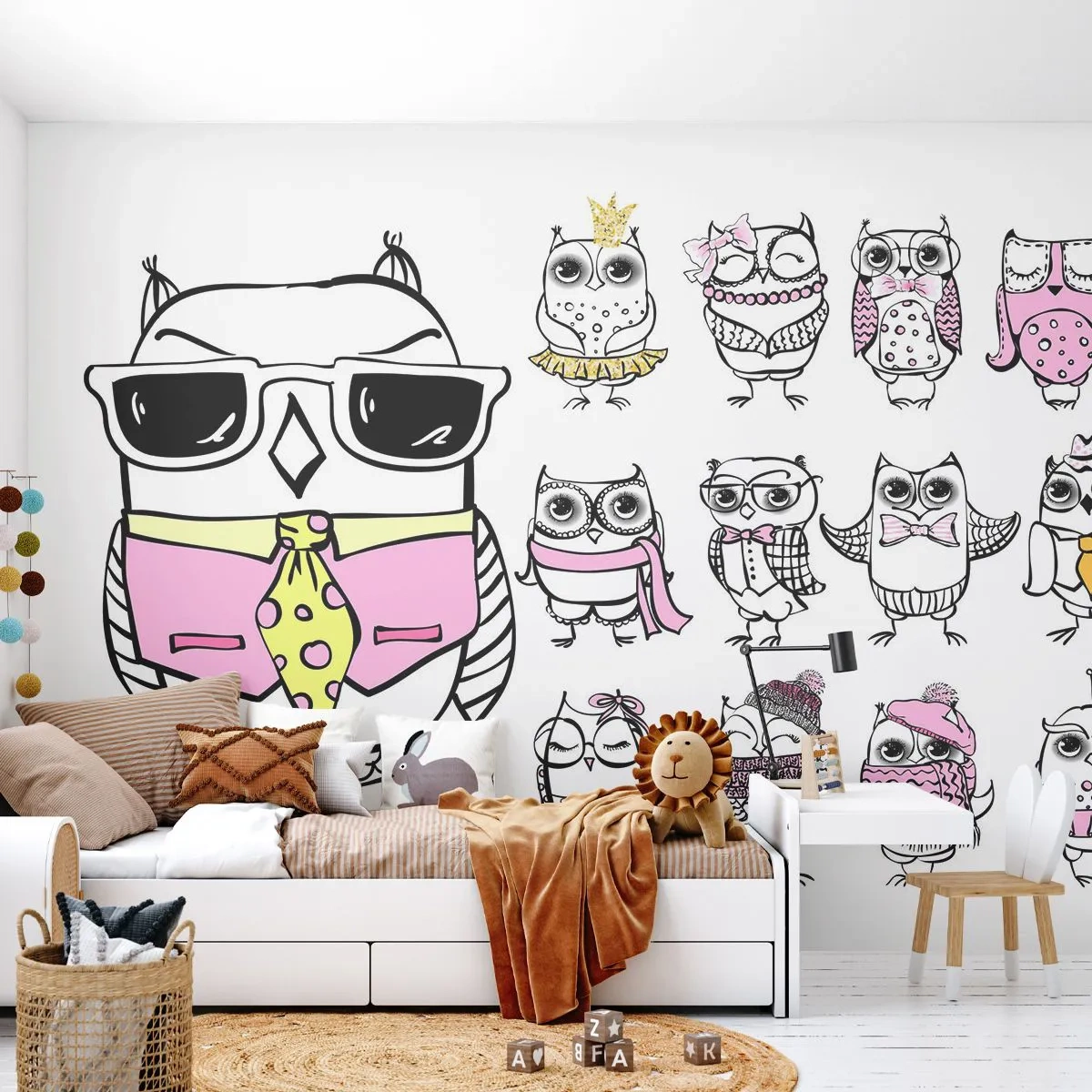 Fototapeta Samolepicí Deluxe Sticker - Tolik rolí na hraní - Pro děti, Sova, Děti - 250x175 cm