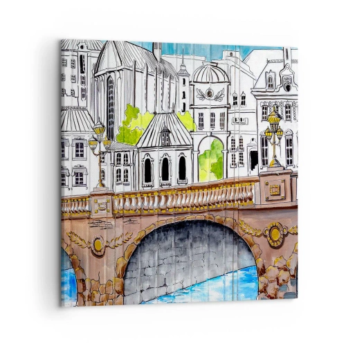 Obraz na plátně - Město jako malované - 50x50 cm