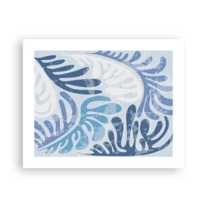 Plakát - Modré kapradí - 50x40 cm