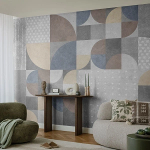 Fototapeta Samolepicí Deluxe Sticker - Keramická fantazie - Abstrakce, Kus, Geometrický Vzor - 350x256 cm
