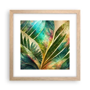 Plakát v rámu světlý dub - Barvy tropů - 30x30 cm