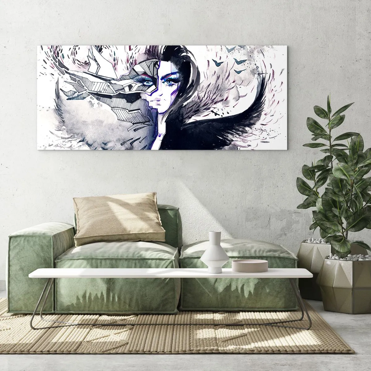 Obraz na skle - Démonická a krásná - 160x50 cm