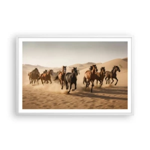 Plakát v bílém rámu - Volné jako vítr - 91x61 cm