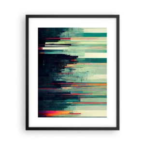 Plakát v černém rámu - Futuristické město - 40x50 cm