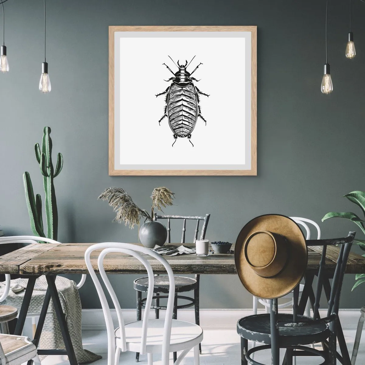 Plakát v rámu světlý dub - Vzorový exemplář! - 30x30 cm