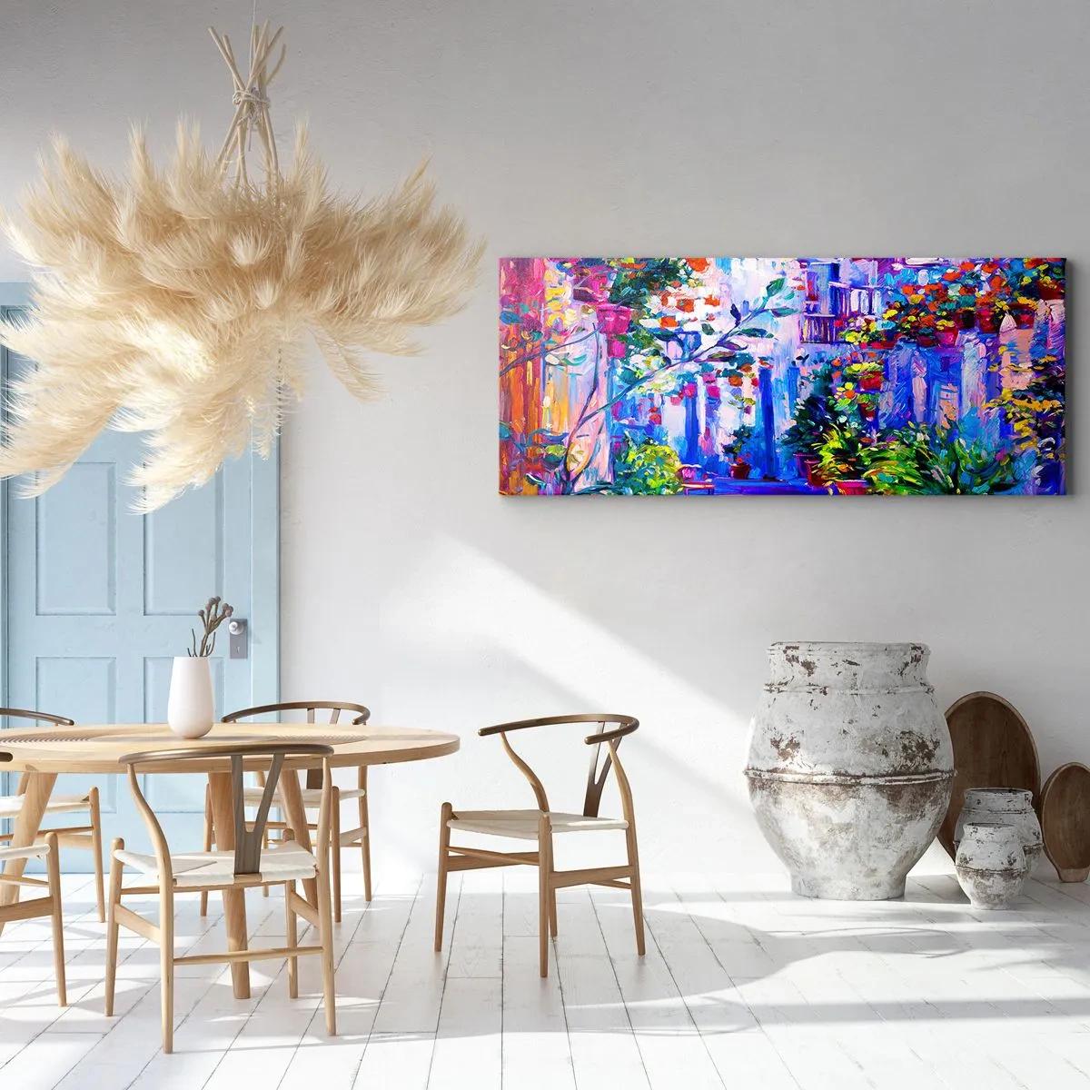 Obraz na plátně - Imprese - italská ulička - 100x40 cm
