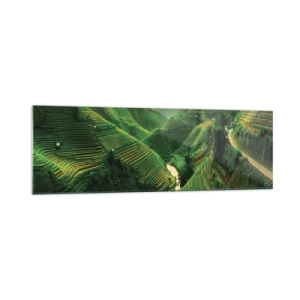 Obraz na skle - Vietnamské údolí - 160x50 cm