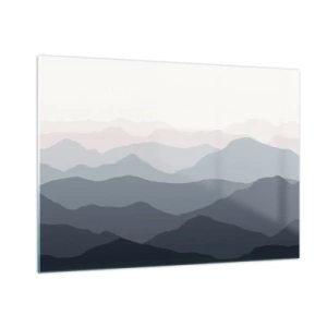Obraz na skle - Vlny hor - 100x70 cm