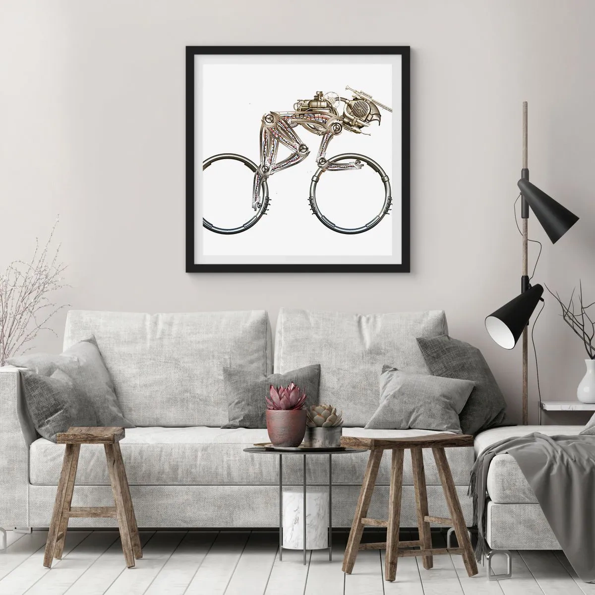 Plakát v černém rámu - Úžasný stroj - 60x60 cm