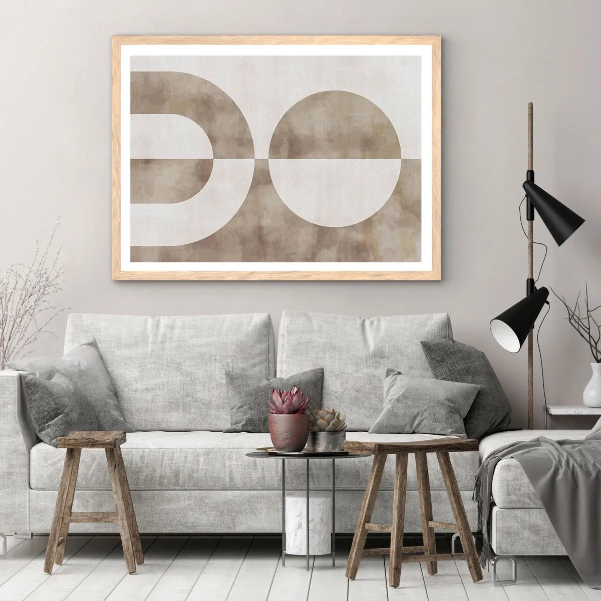 Plakát v rámu světlý dub - Podobnosti a rozdíly - 50x40 cm