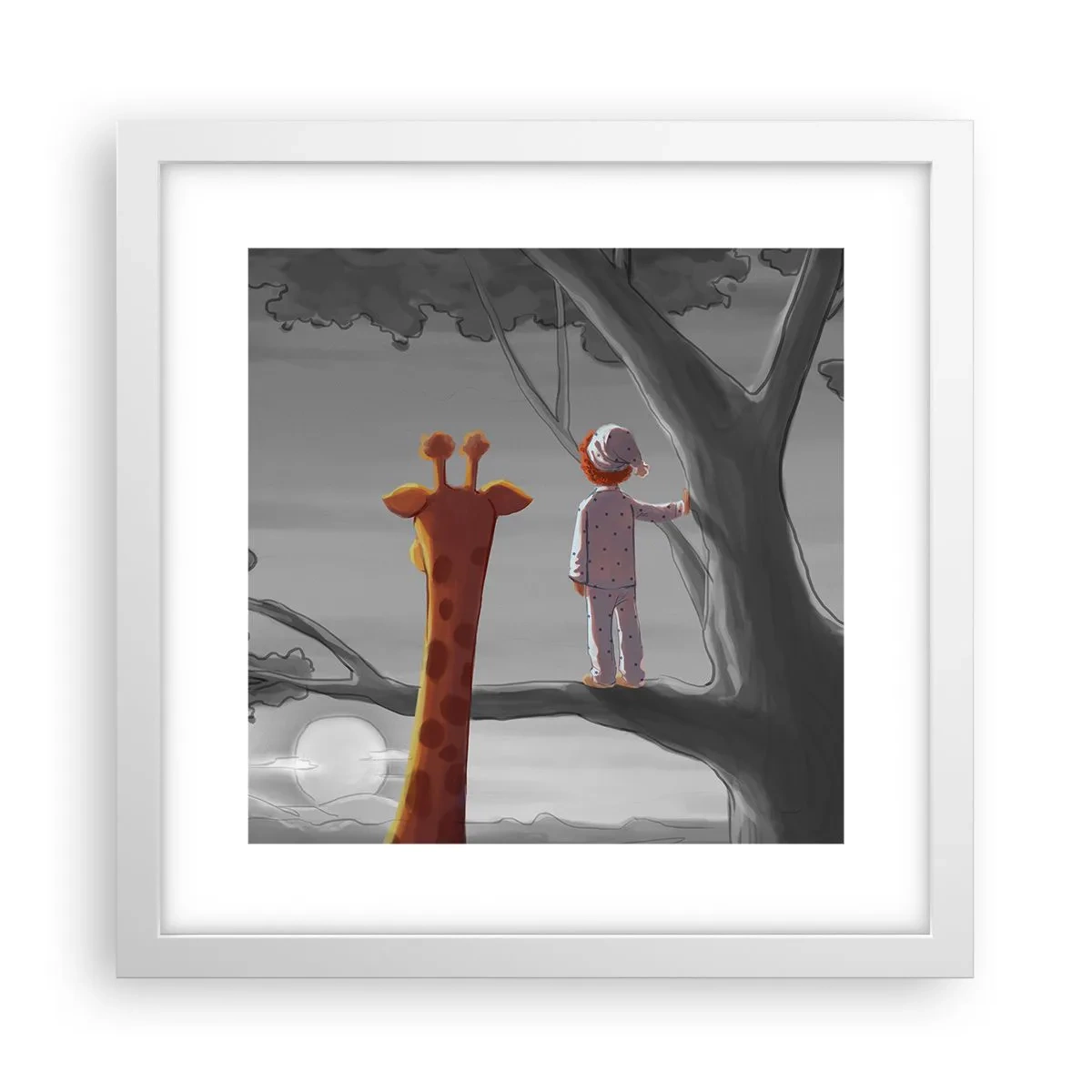 Plakát v bílém rámu - Fakt se to děje - 30x30 cm