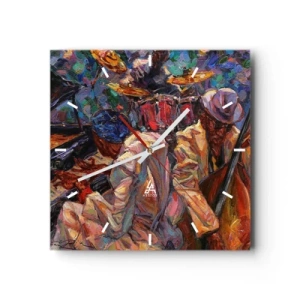 Nástěnné hodiny - V jednom rytmu - 30x30 cm