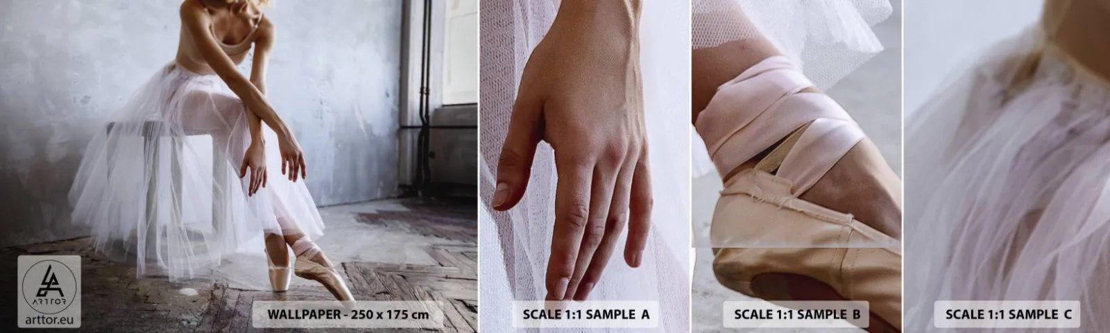 Vzor Fototapety Samolepicí Deluxe Sticker - Než se rozsvítí světla rampy - Balerína, Balet, Tanec - 100x30 cm