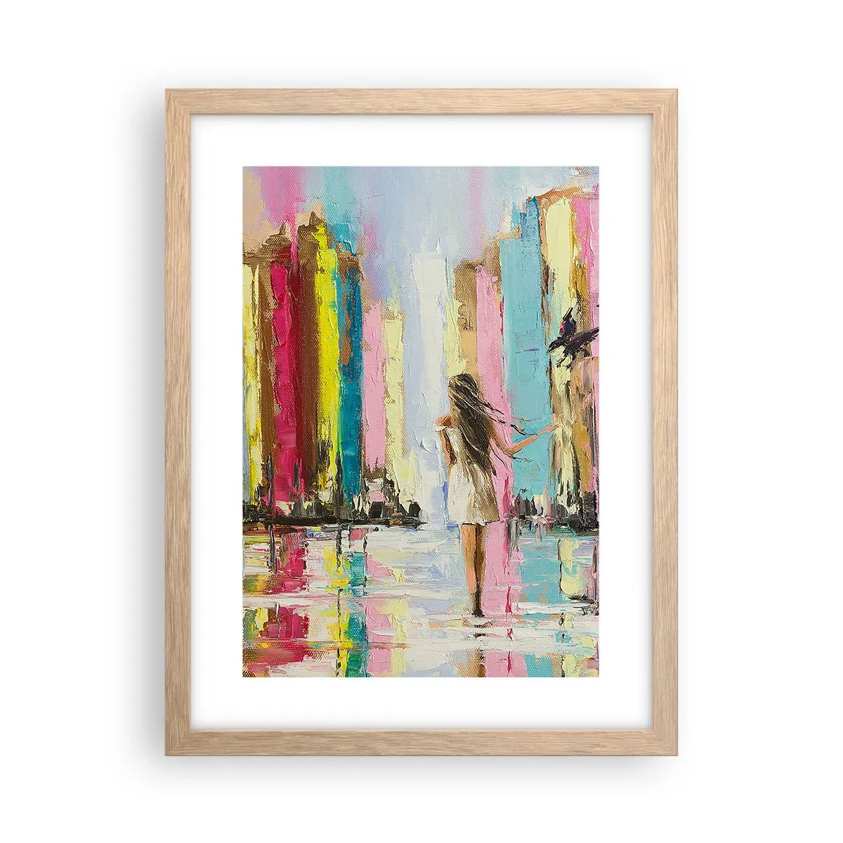 Plakát v rámu světlý dub - Pojď se mnou - 30x40 cm