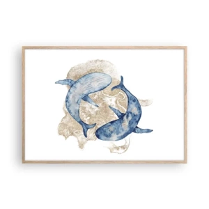 Plakát v rámu světlý dub - Přátelství nebo láska? - 100x70 cm