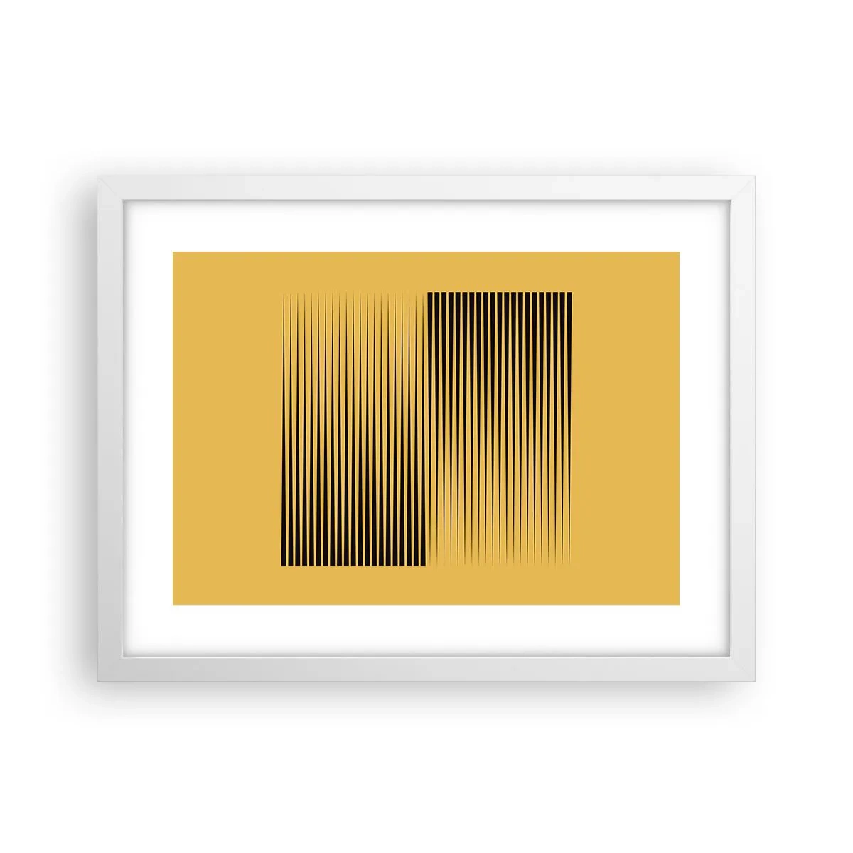 Plakát v bílém rámu - Čtverec protikladů - 40x30 cm