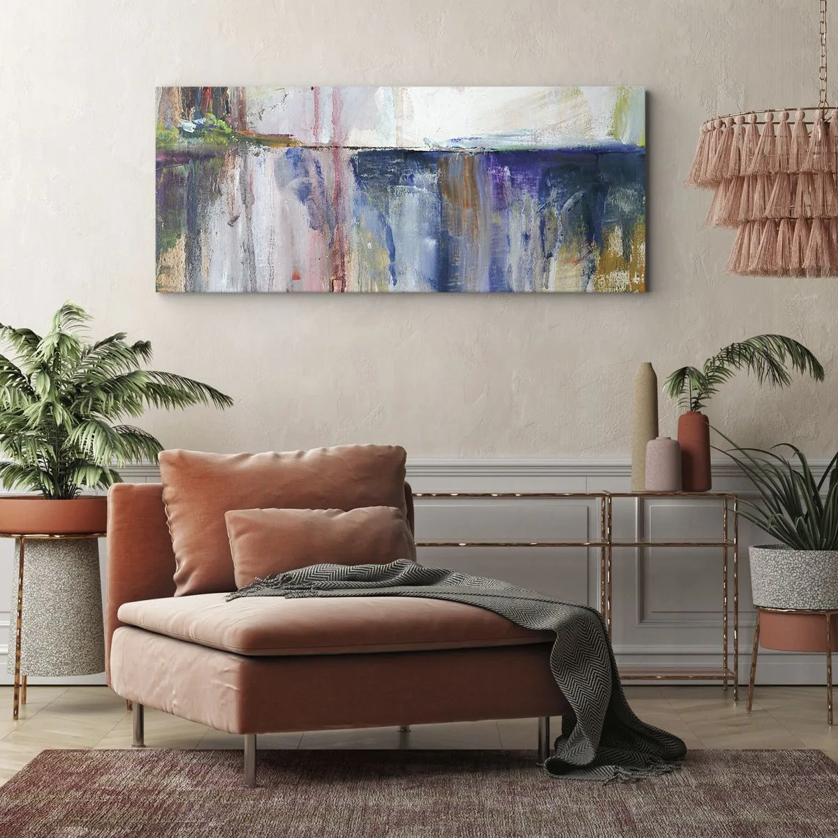 Obraz na plátně - Barevné dojmy a asociace - 160x50 cm
