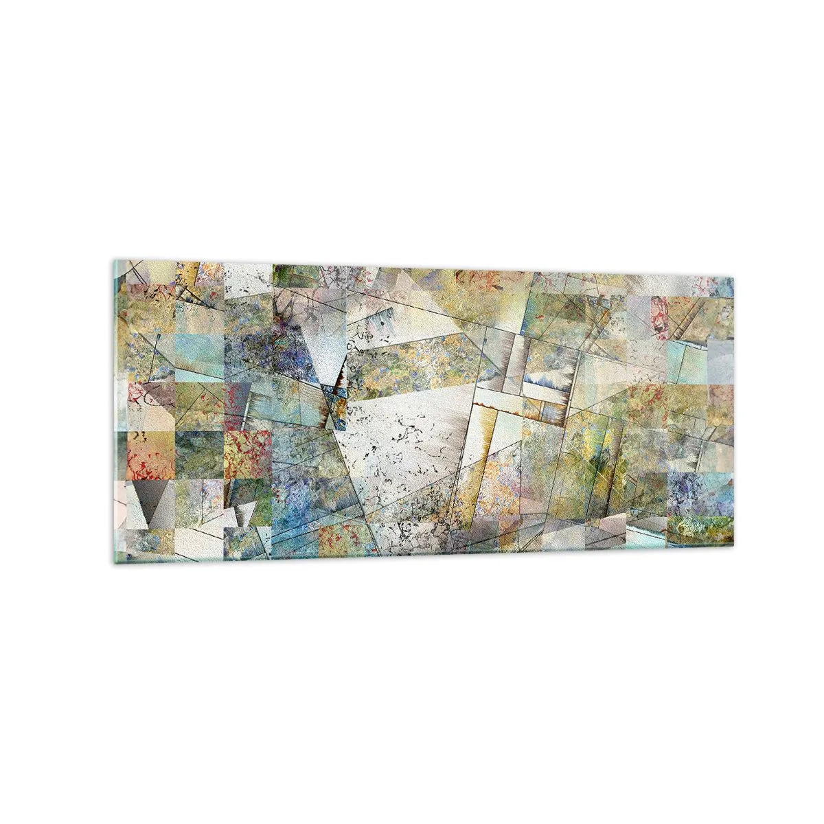 Obraz na skle - Geometrické přeskupení - 120x50 cm