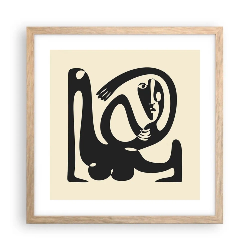 Plakát v rámu světlý dub - Téměř Picasso - 40x40 cm