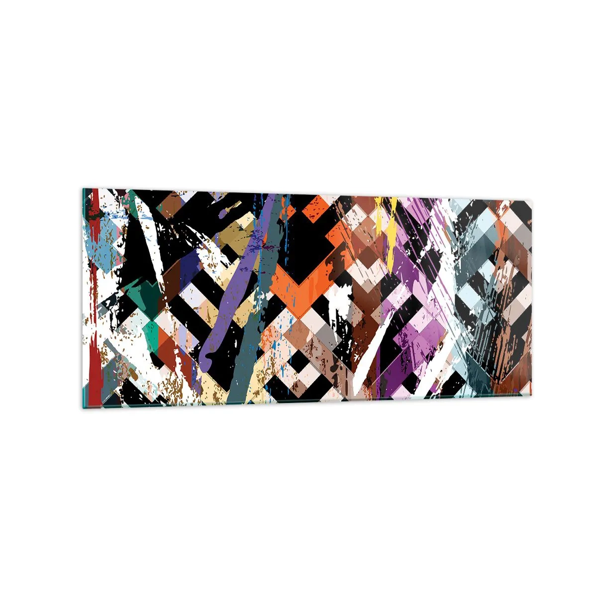 Obraz na skle - Umocněné na druhou - 120x50 cm