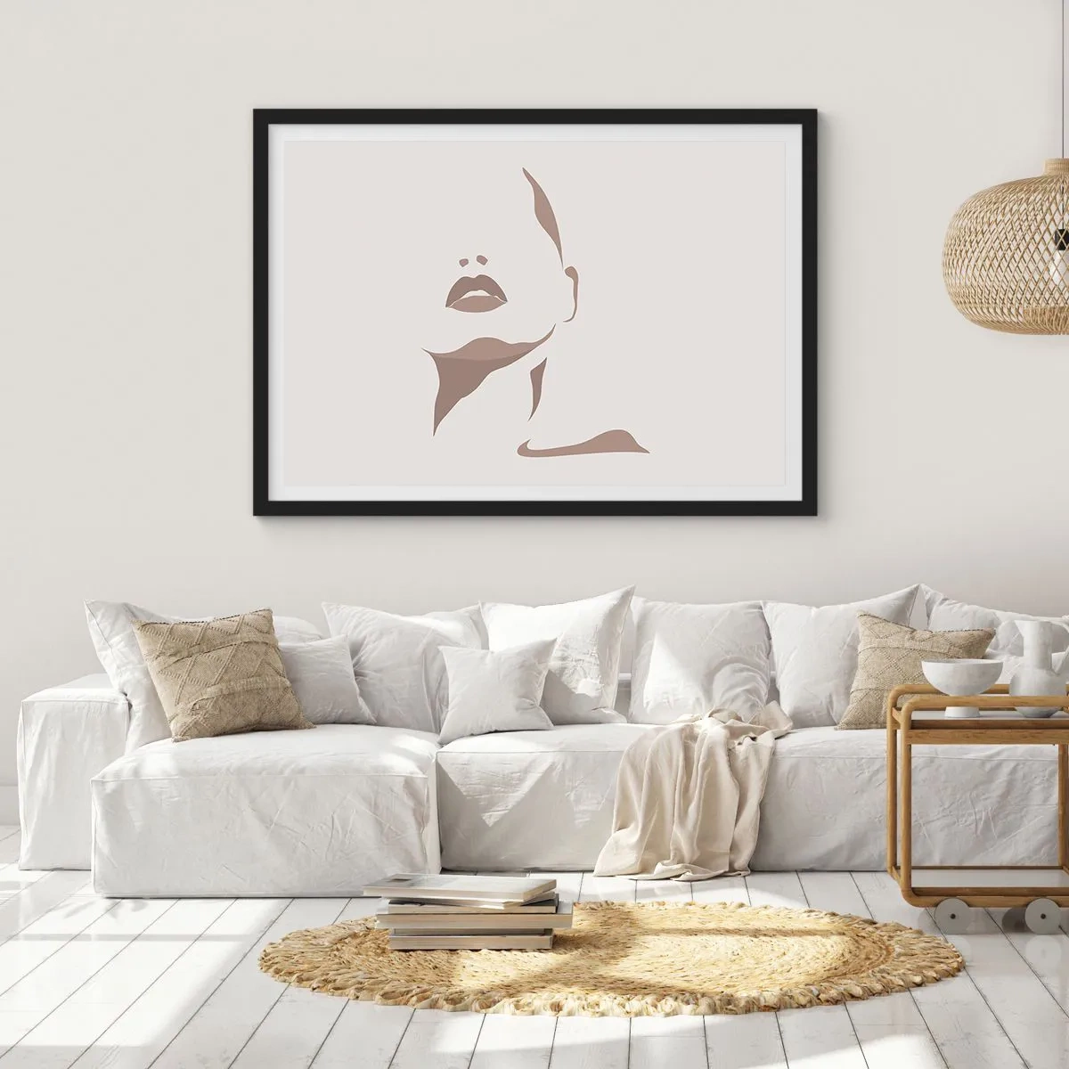 Plakát v černém rámu - Stvořená ze světla a stínu - 70x50 cm