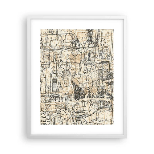 Plakát v bílém rámu - Čeká na rozluštění - 40x50 cm