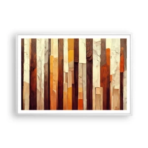 Plakát v bílém rámu - Hymna lesních stromů - 100x70 cm