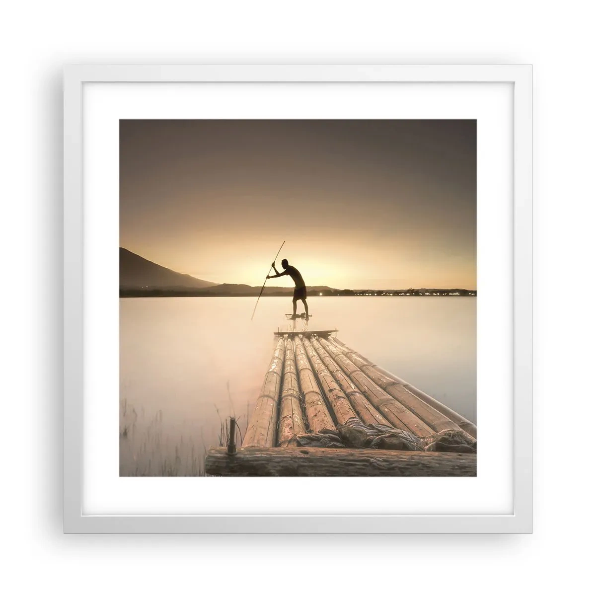 Plakát v bílém rámu - Před odpočinkem - 40x40 cm