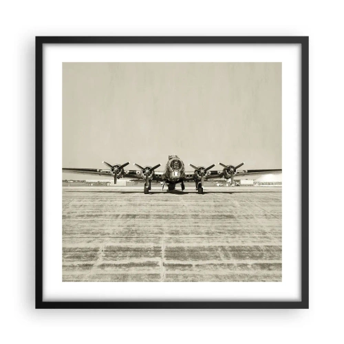 Plakát v černém rámu - Jako vždy připraven - 50x50 cm