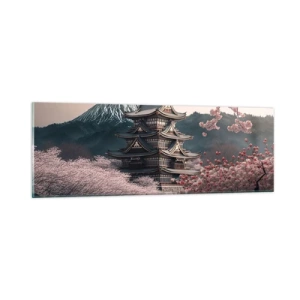 Obraz na skle - Země kvetoucích třešní - 90x30 cm