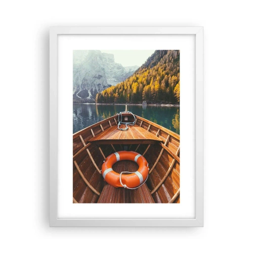 Plakát v bílém rámu - Horská túra - 30x40 cm