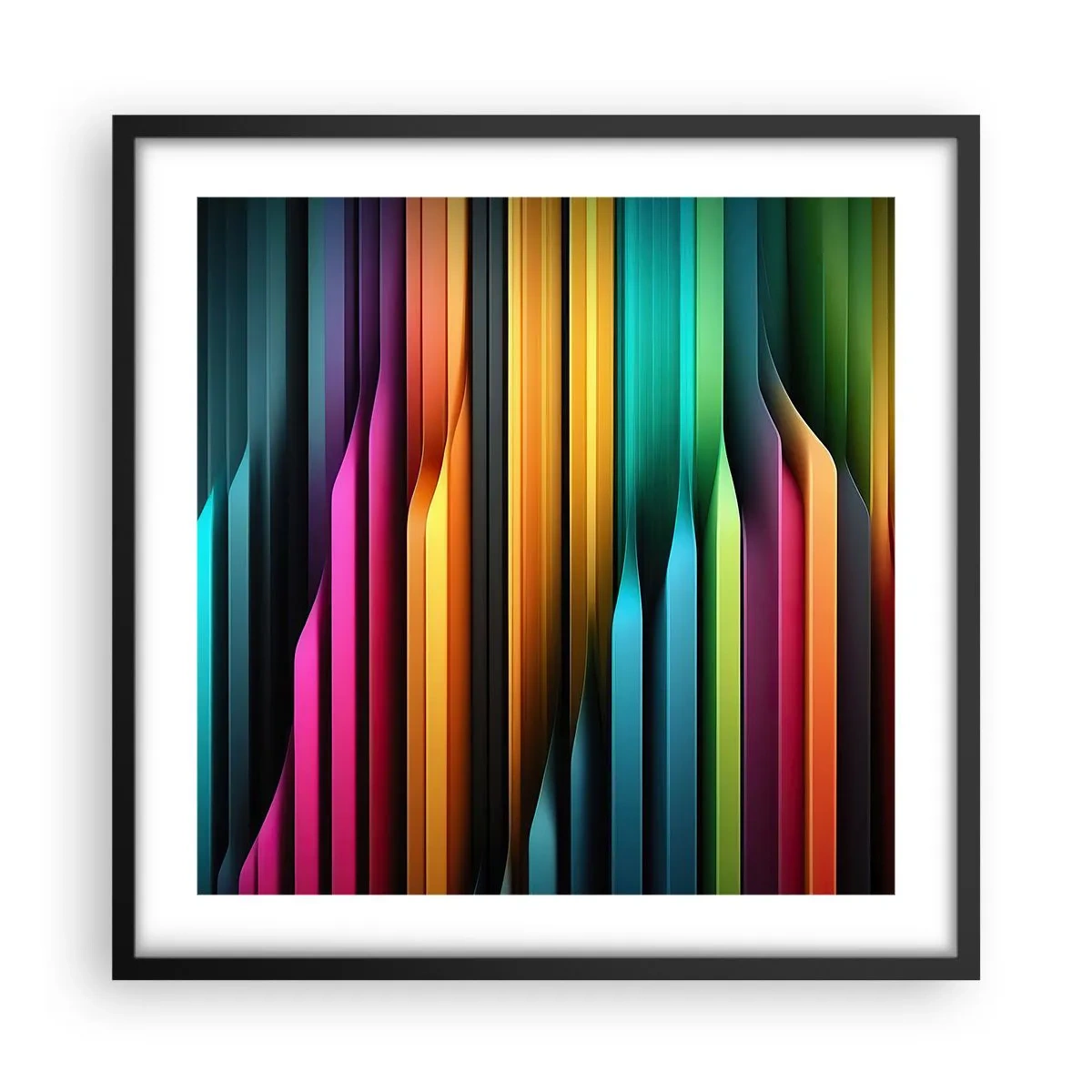 Plakát v černém rámu - Světelné varhany - 50x50 cm