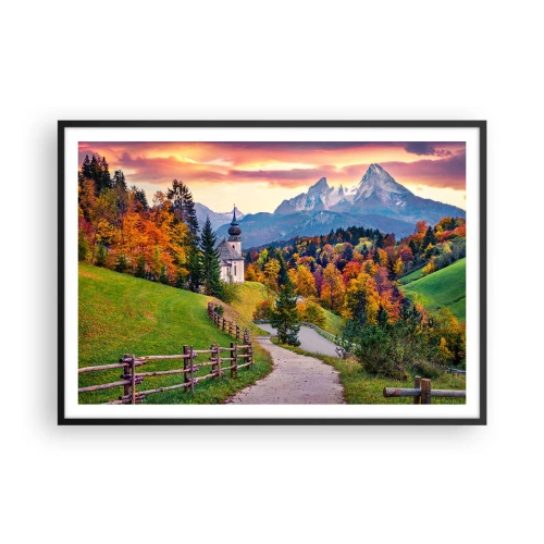Plakát v černém rámu - Naprosto ideální krajina - 100x70 cm