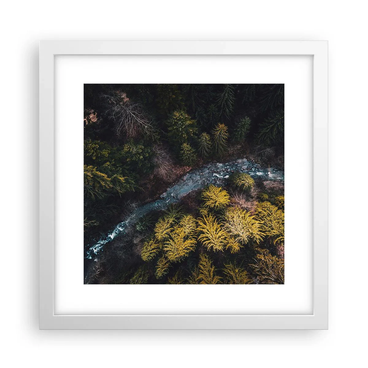 Plakát v bílém rámu - Rychle, stále rychleji - 30x30 cm