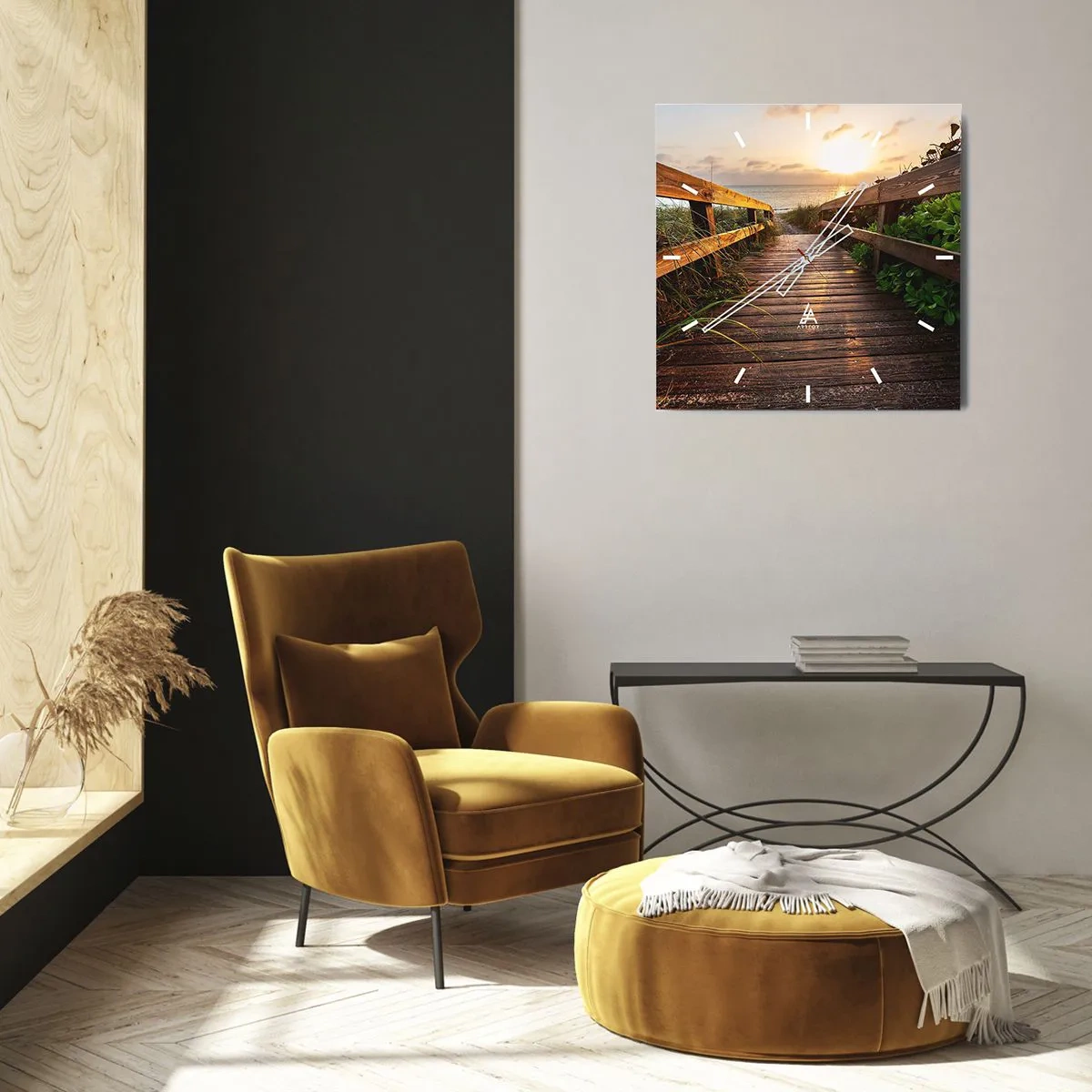 Nástěnné hodiny - A přímo ke břehu - 30x30 cm