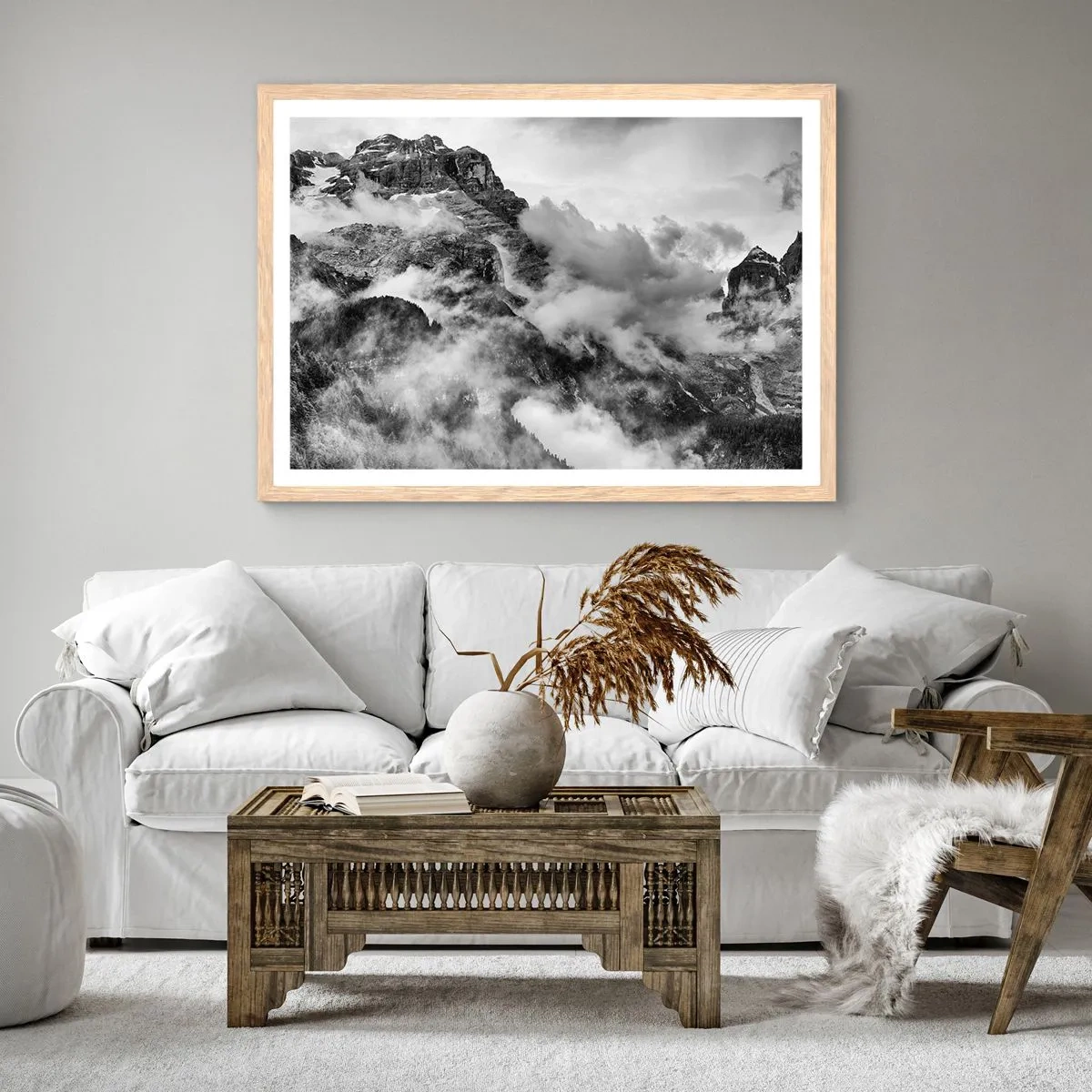 Plakát v rámu světlý dub - Krásné a kruté - 91x61 cm