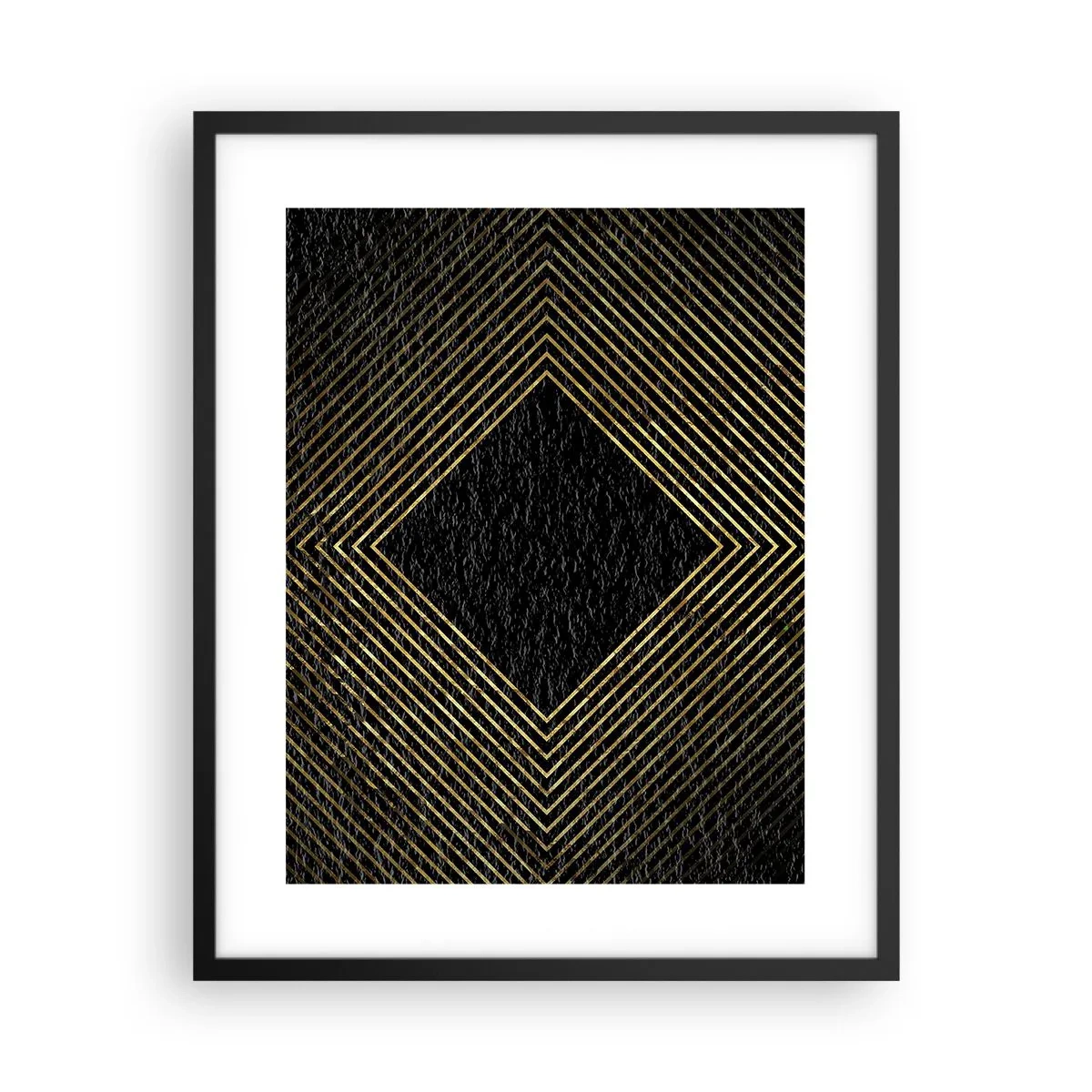 Plakát v černém rámu - Geometrie ve stylu glamour - 40x50 cm
